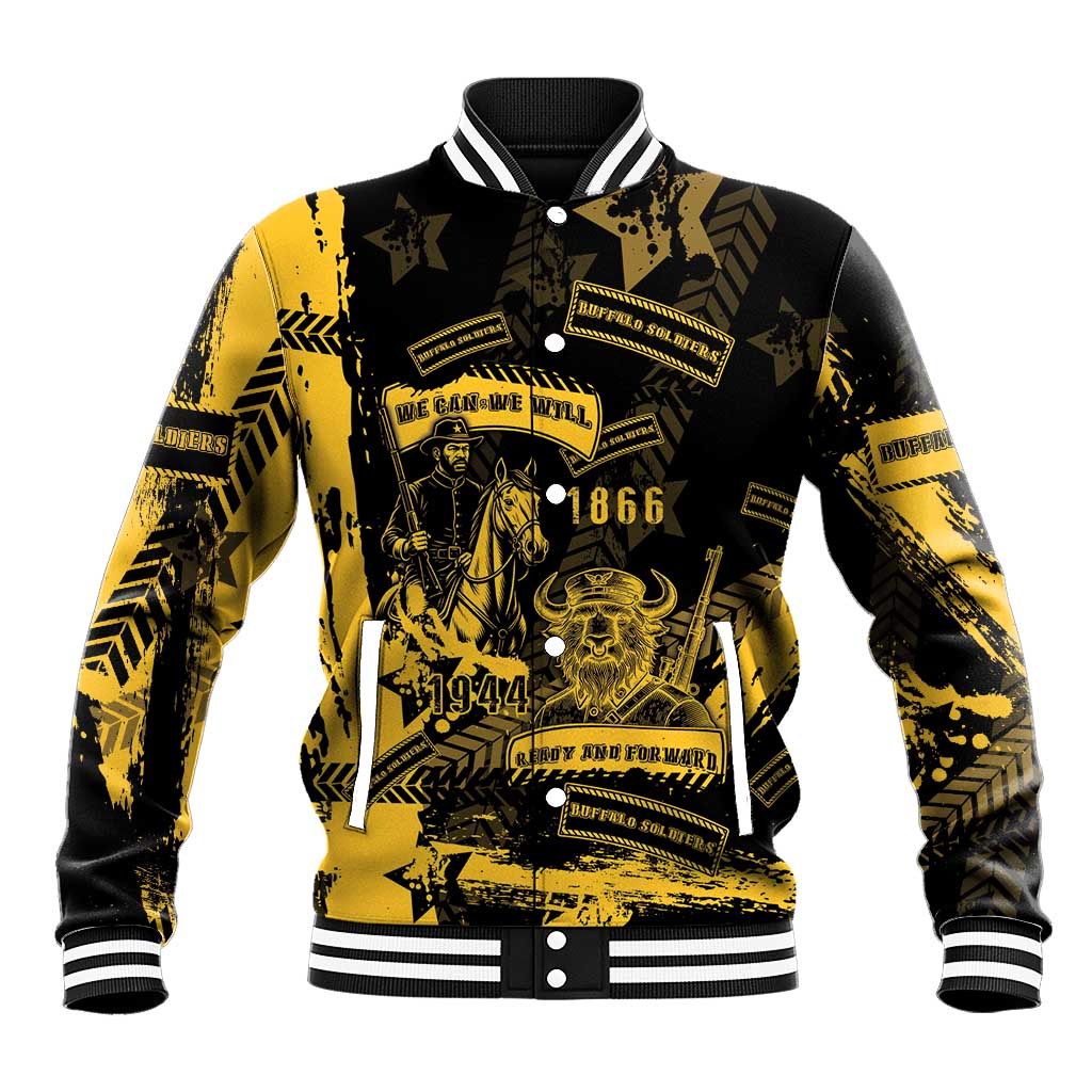 Buffalo Soldiers Baseball Jacket Military Urban Retro Style - Wonder Print Shop