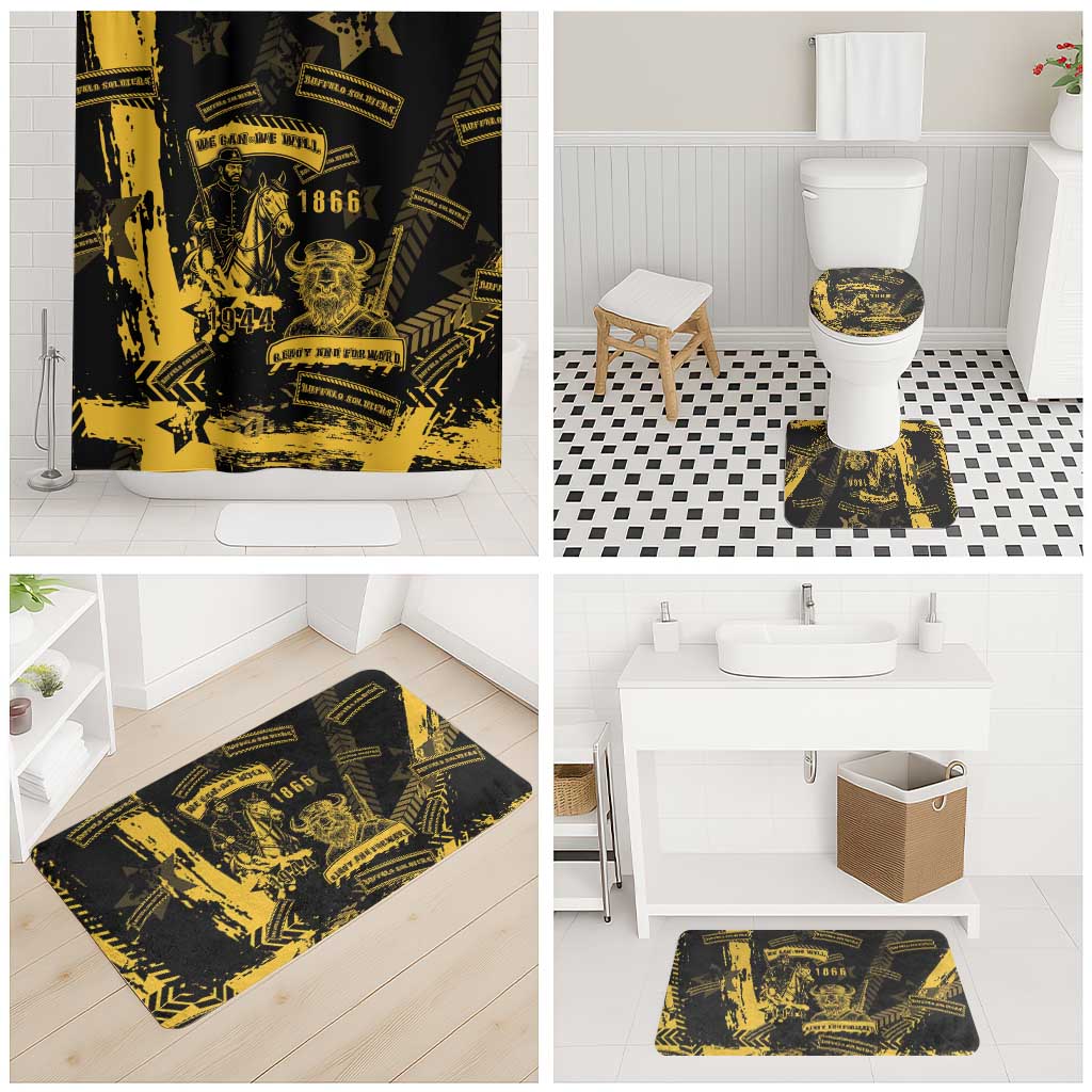 Buffalo Soldiers Bathroom Set Military Urban Retro Style - Wonder Print Shop