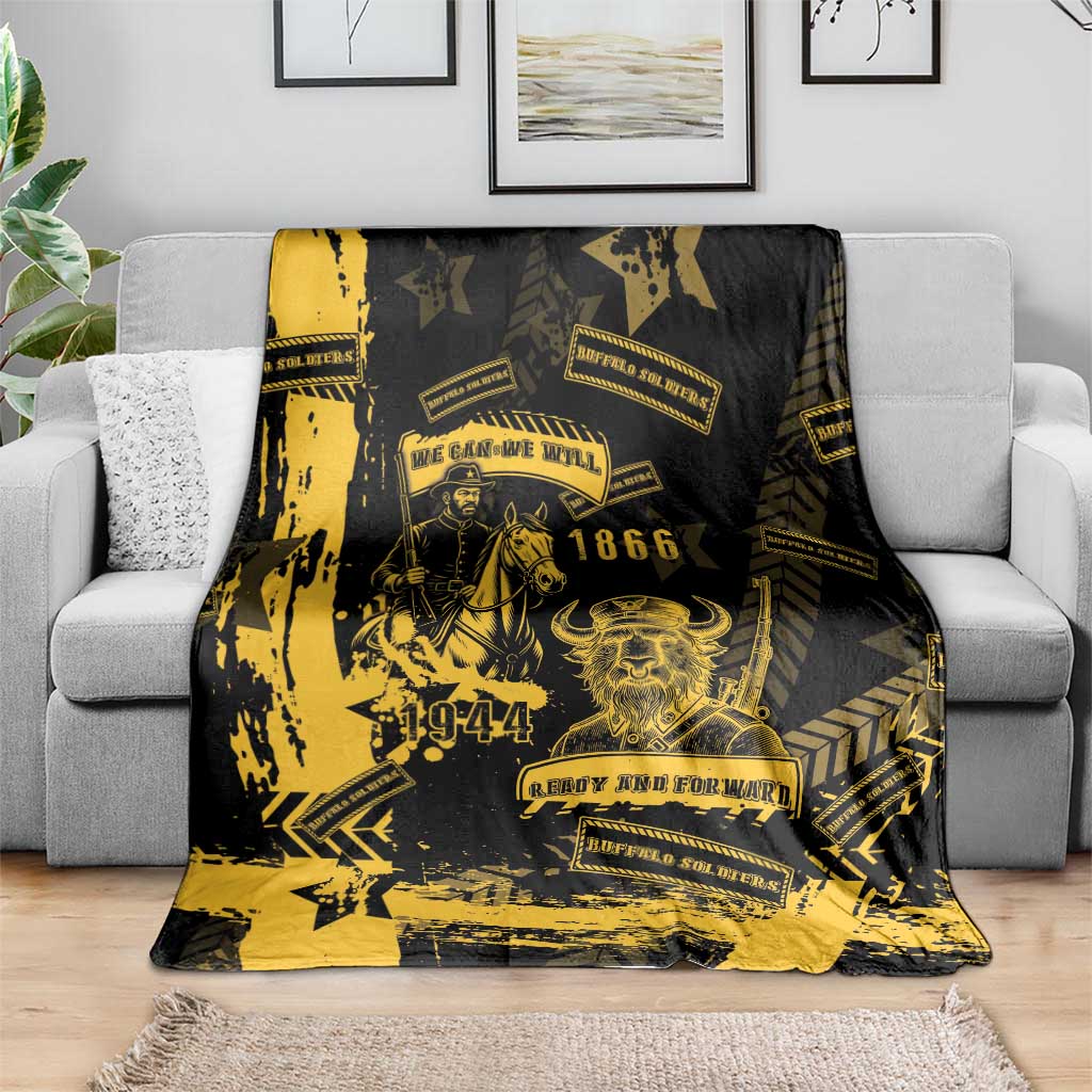 Buffalo Soldiers Blanket Military Urban Retro Style - Wonder Print Shop