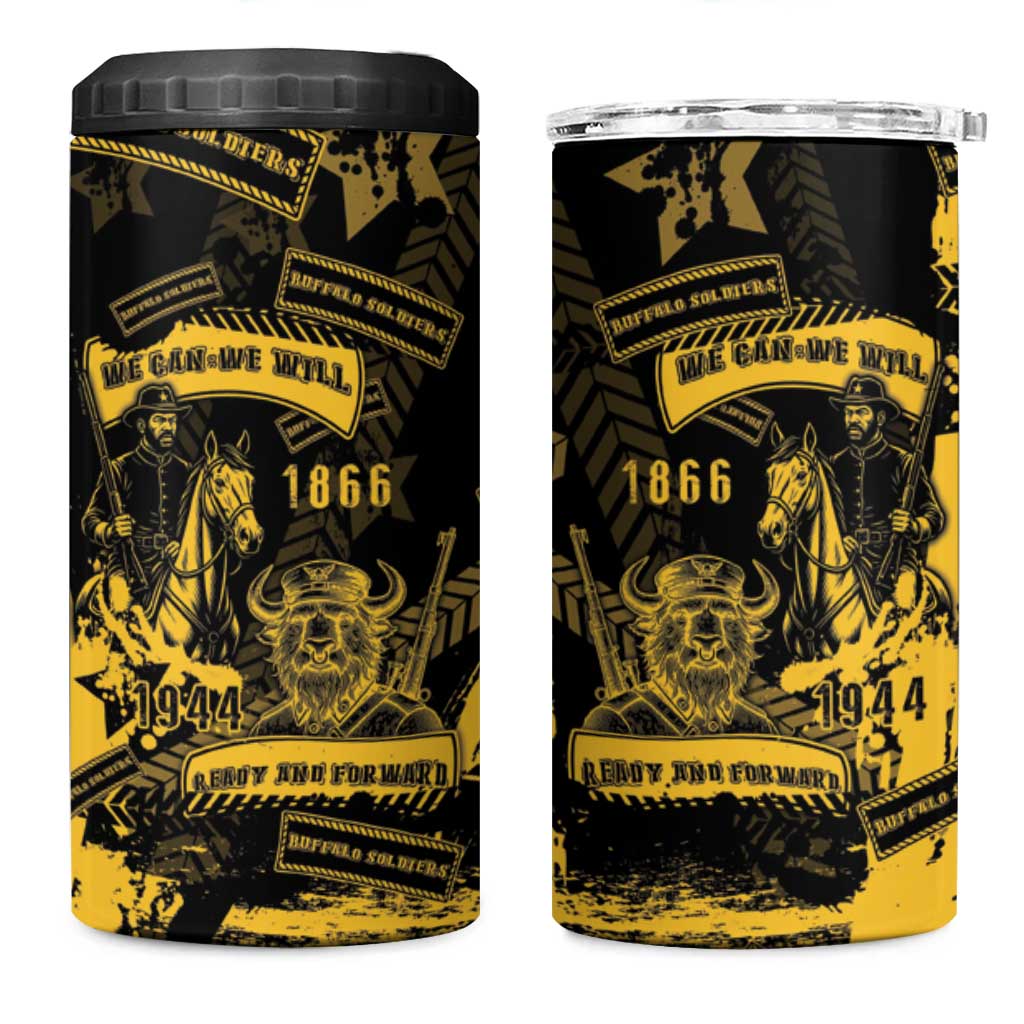 Buffalo Soldiers 4 in 1 Can Cooler Tumbler Military Urban Retro Style - Wonder Print Shop