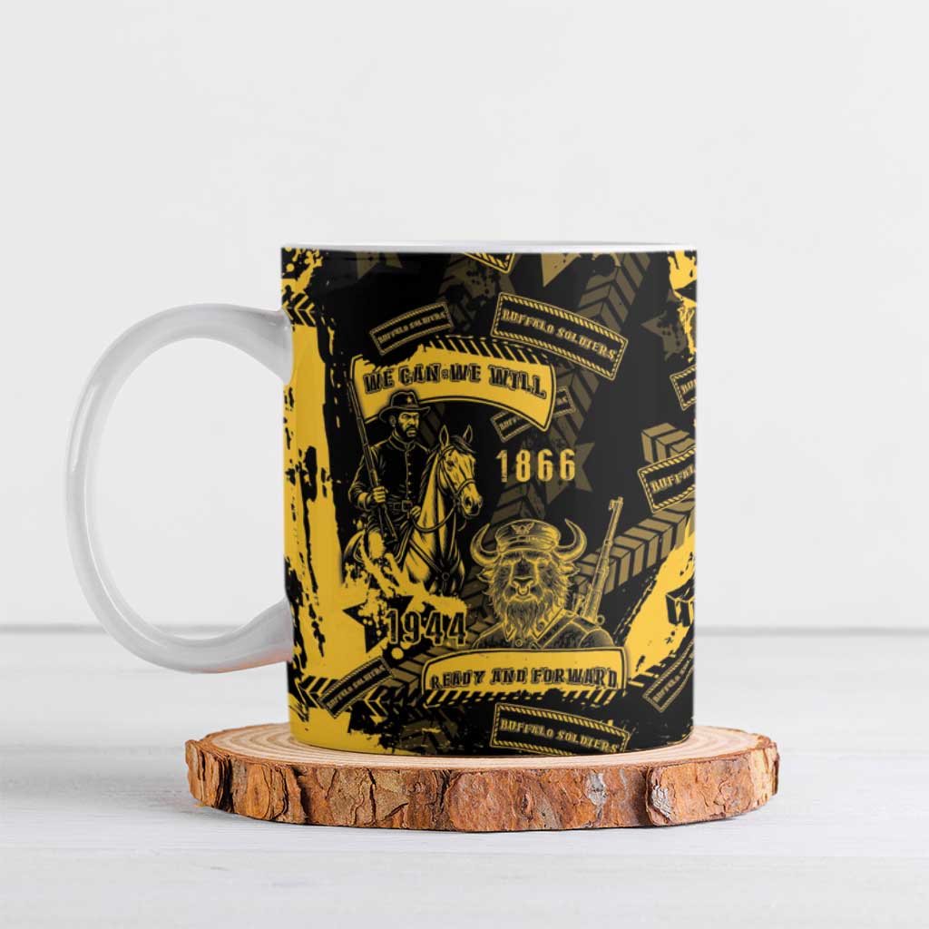 Buffalo Soldiers Ceramic Mug Military Urban Retro Style - Wonder Print Shop