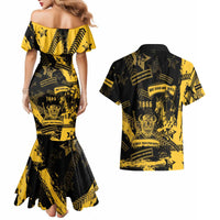Buffalo Soldiers Couples Matching Mermaid Dress and Hawaiian Shirt Military Urban Retro Style - Wonder Print Shop
