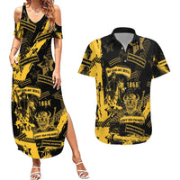 Buffalo Soldiers Couples Matching Summer Maxi Dress and Hawaiian Shirt Military Urban Retro Style - Wonder Print Shop