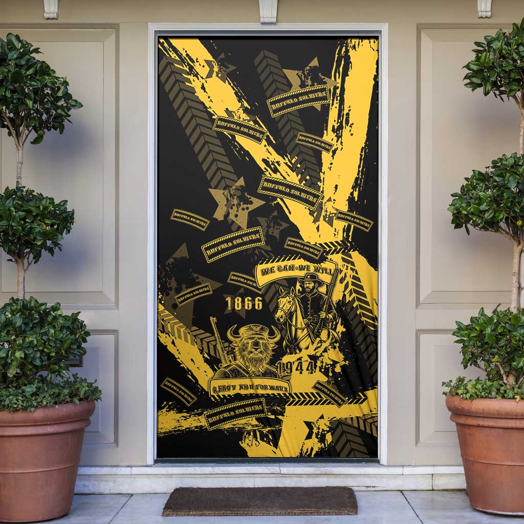 Buffalo Soldiers Door Cover Military Urban Retro Style - Wonder Print Shop