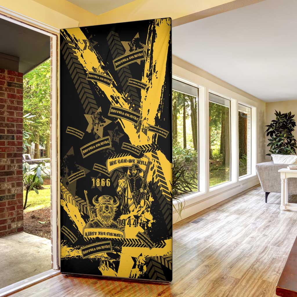 Buffalo Soldiers Door Cover Military Urban Retro Style - Wonder Print Shop
