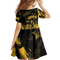 Buffalo Soldiers Family Matching Off The Shoulder Long Sleeve Dress and Hawaiian Shirt Military Urban Retro Style - Wonder Print Shop