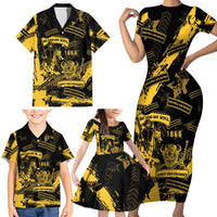 Buffalo Soldiers Family Matching Short Sleeve Bodycon Dress and Hawaiian Shirt Military Urban Retro Style - Wonder Print Shop