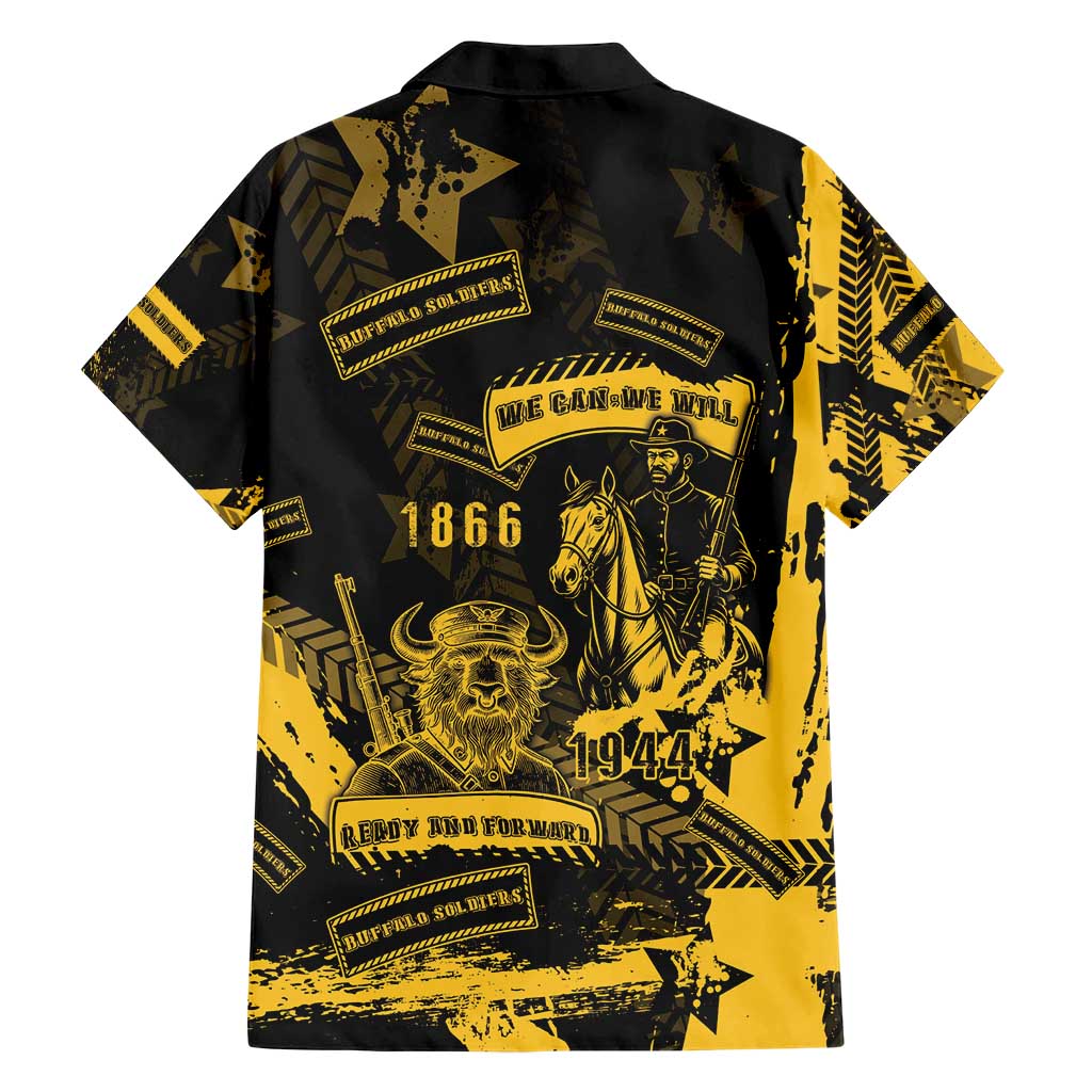 Buffalo Soldiers Family Matching Short Sleeve Bodycon Dress and Hawaiian Shirt Military Urban Retro Style - Wonder Print Shop