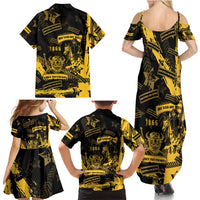 Buffalo Soldiers Family Matching Summer Maxi Dress and Hawaiian Shirt Military Urban Retro Style - Wonder Print Shop