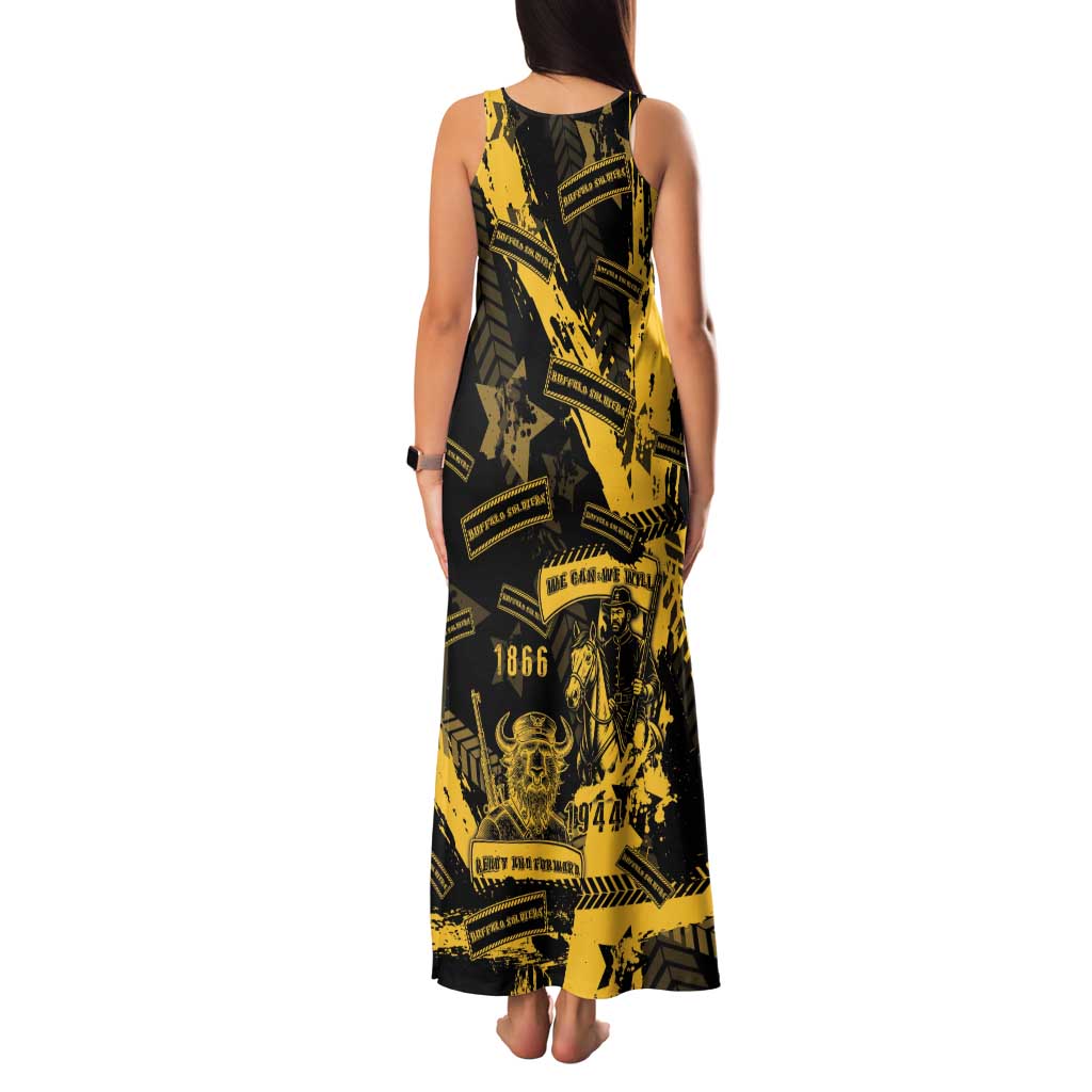 Buffalo Soldiers Family Matching Tank Maxi Dress and Hawaiian Shirt Military Urban Retro Style - Wonder Print Shop