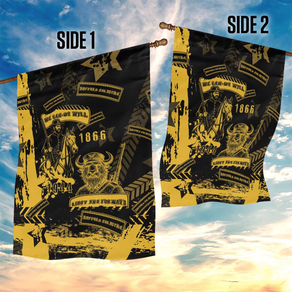 Buffalo Soldiers Garden Flag Military Urban Retro Style - Wonder Print Shop