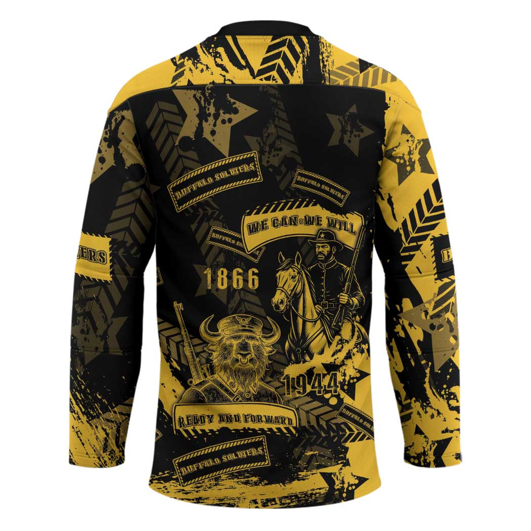 Buffalo Soldiers Hockey Jersey Military Urban Retro Style - Wonder Print Shop