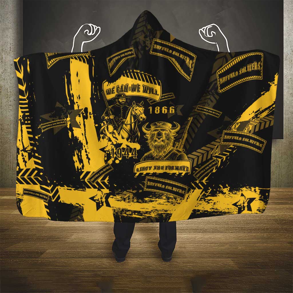 Buffalo Soldiers Hooded Blanket Military Urban Retro Style - Wonder Print Shop