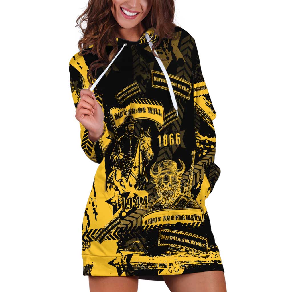 Buffalo Soldiers Hoodie Dress Military Urban Retro Style - Wonder Print Shop