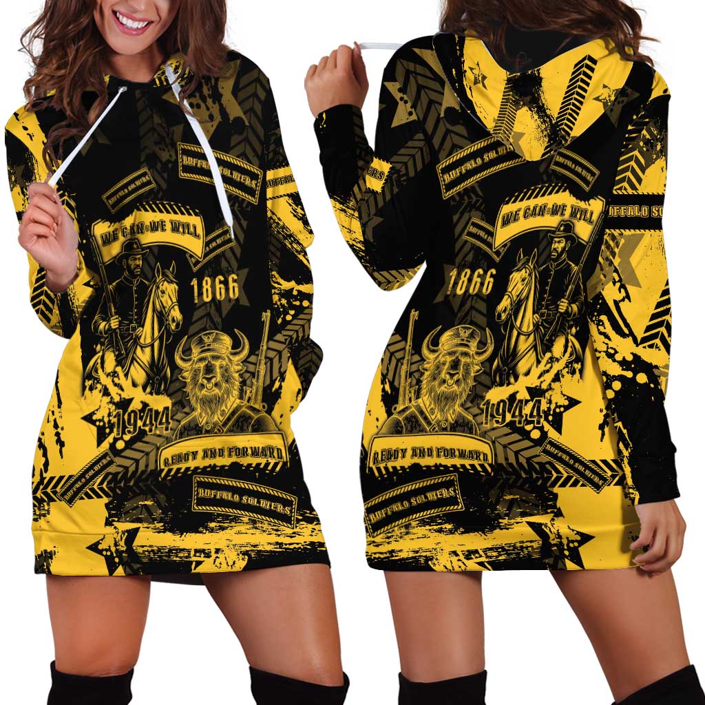 Buffalo Soldiers Hoodie Dress Military Urban Retro Style - Wonder Print Shop