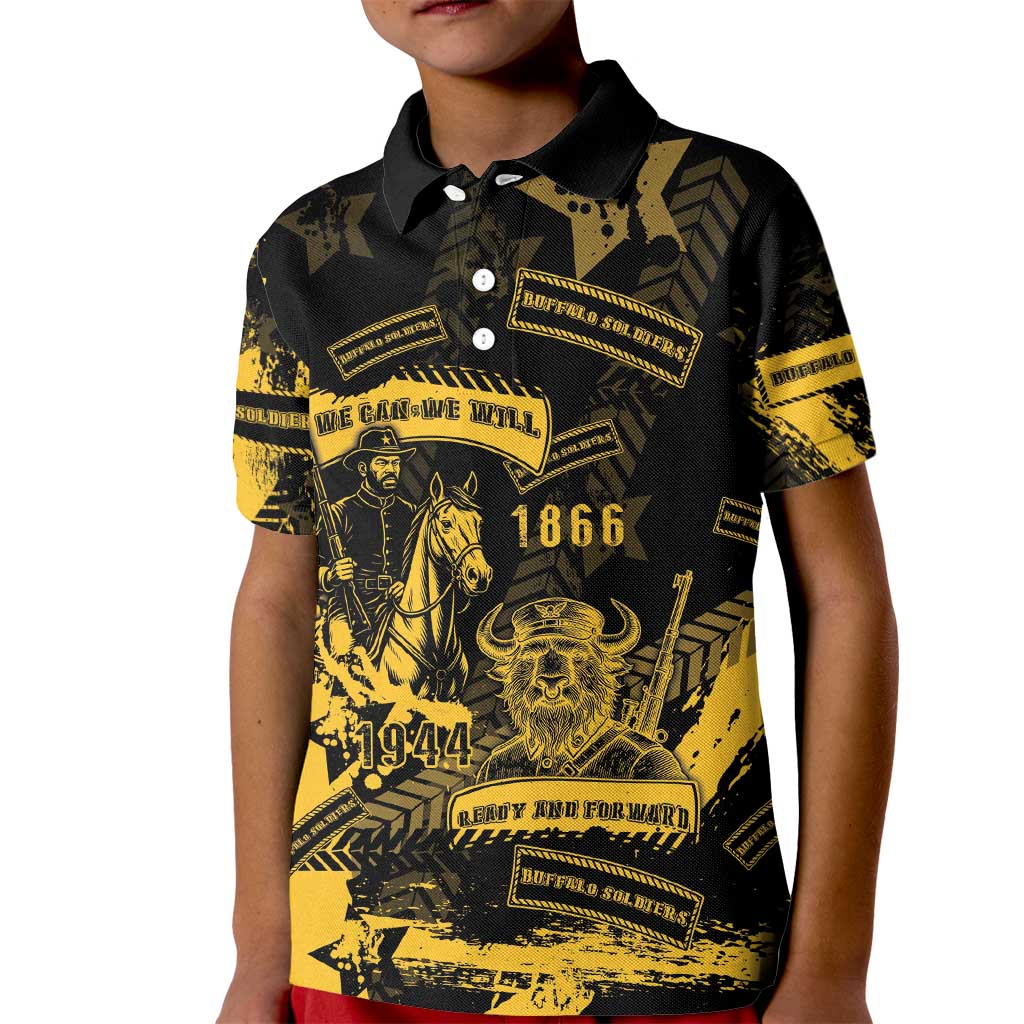 Buffalo Soldiers Kid Polo Shirt Military Urban Retro Style - Wonder Print Shop