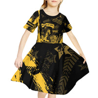 Buffalo Soldiers Kid Short Sleeve Dress Military Urban Retro Style - Wonder Print Shop