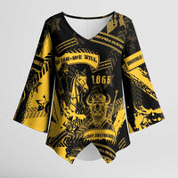 Buffalo Soldiers Kimono Sleeve Blouse Military Urban Retro Style - Wonder Print Shop