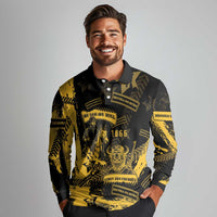 Buffalo Soldiers Long Sleeve Polo Shirt Military Urban Retro Style - Wonder Print Shop