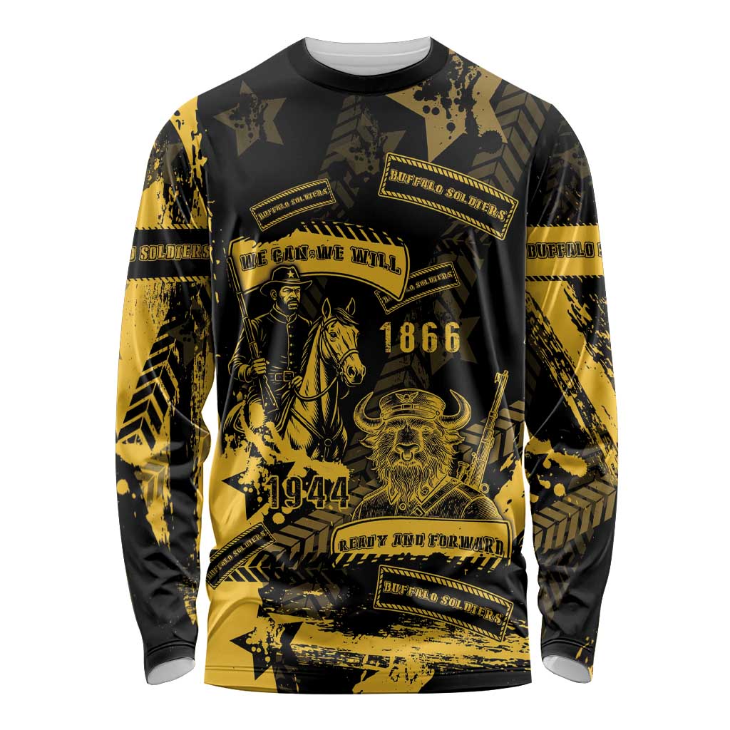 Buffalo Soldiers Long Sleeve Shirt Military Urban Retro Style - Wonder Print Shop
