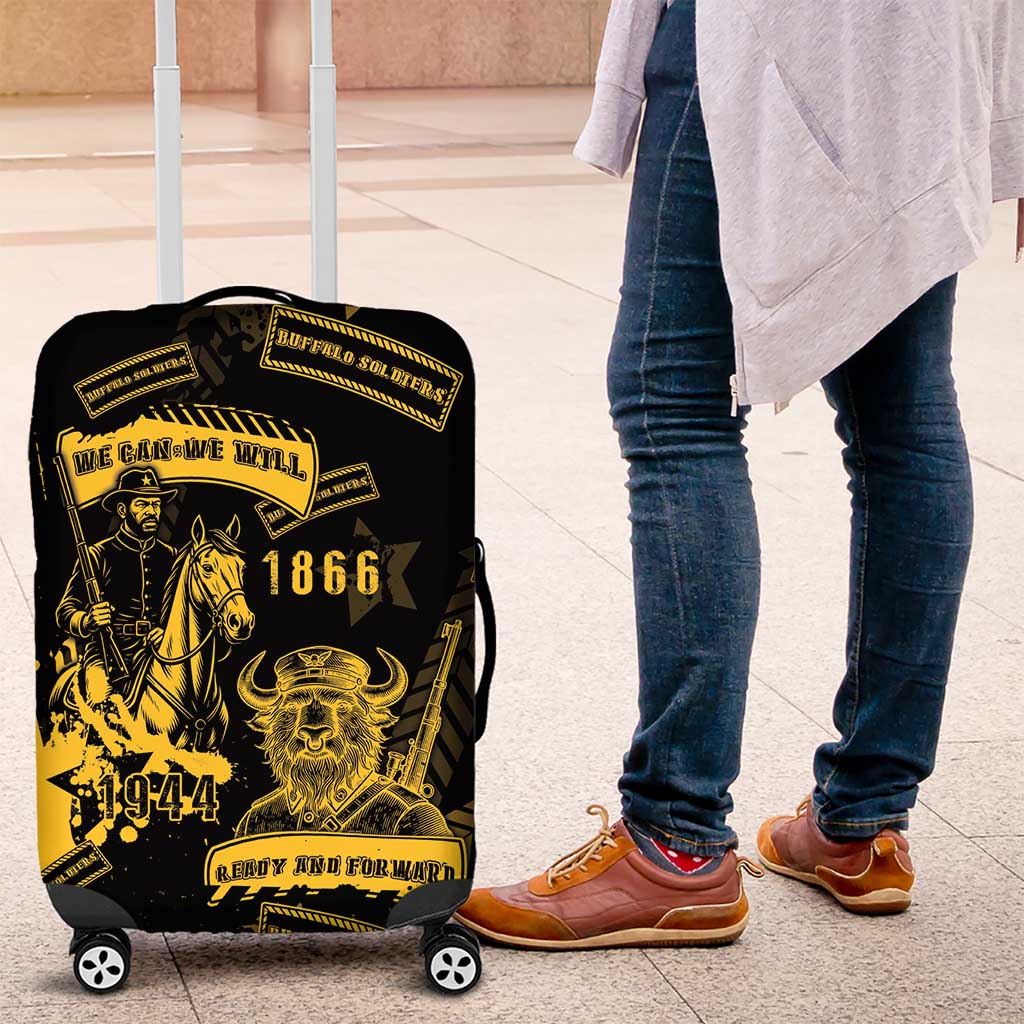 Buffalo Soldiers Luggage Cover Military Urban Retro Style - Wonder Print Shop
