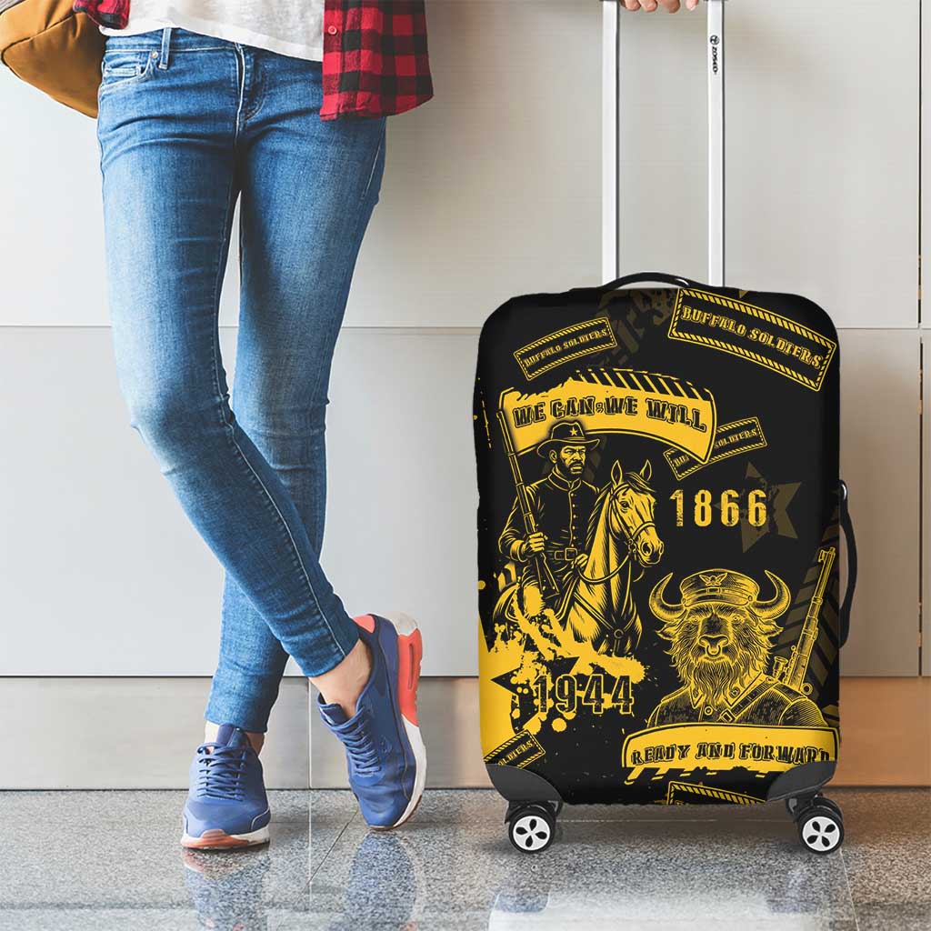 Buffalo Soldiers Luggage Cover Military Urban Retro Style - Wonder Print Shop