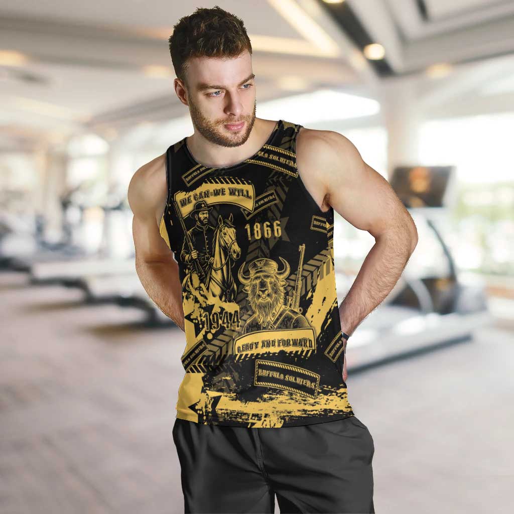 Buffalo Soldiers Men Tank Top Military Urban Retro Style - Wonder Print Shop