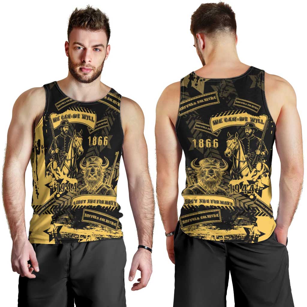 Buffalo Soldiers Men Tank Top Military Urban Retro Style - Wonder Print Shop