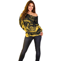 Buffalo Soldiers Off Shoulder Sweater Military Urban Retro Style - Wonder Print Shop