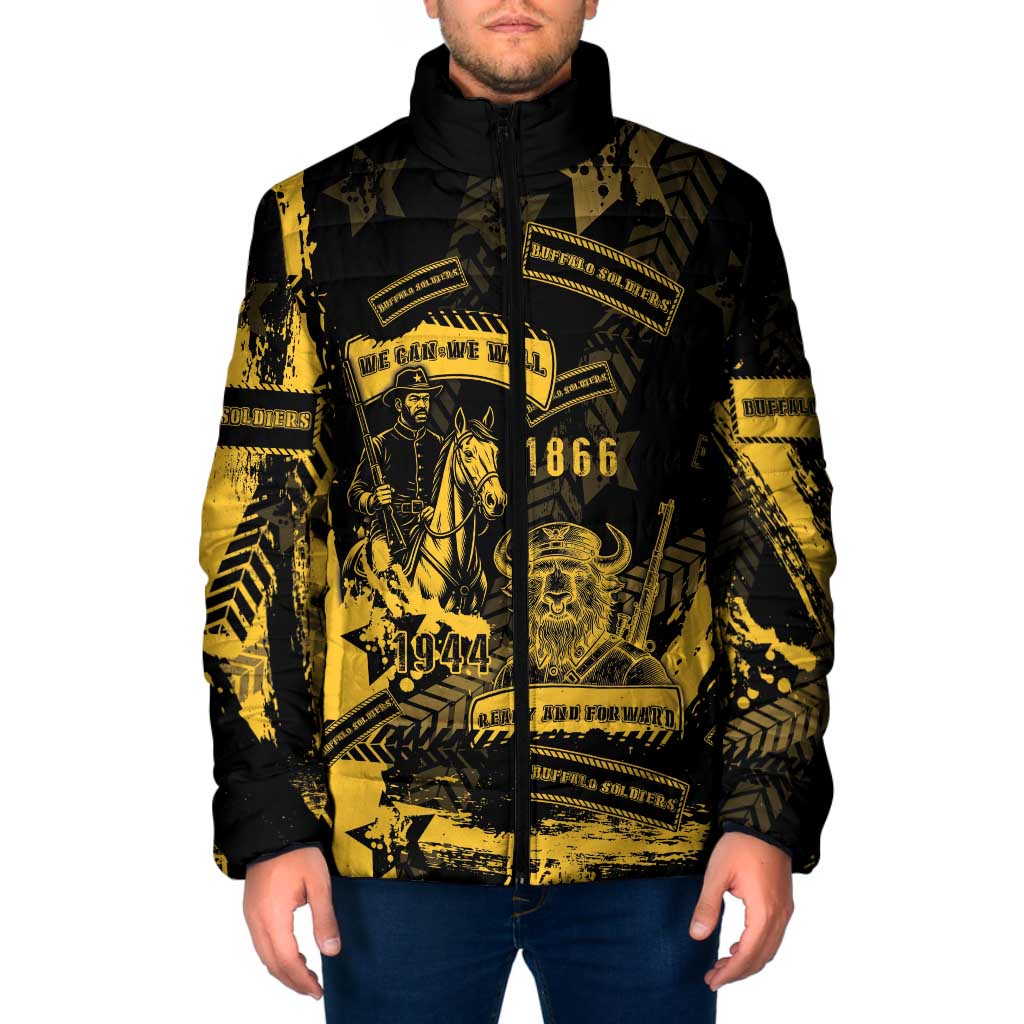 Buffalo Soldiers Padded Jacket Military Urban Retro Style - Wonder Print Shop