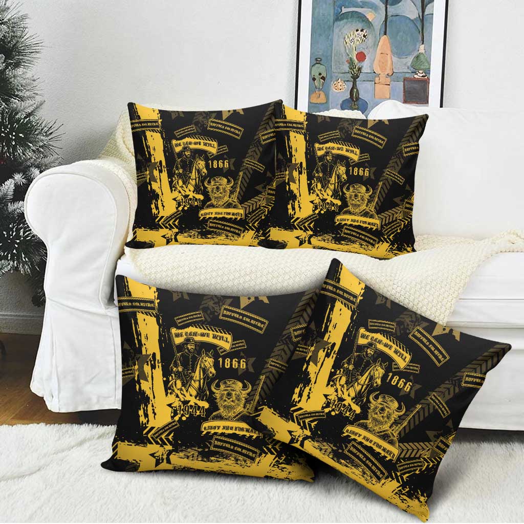 Buffalo Soldiers Pillow Cover Military Urban Retro Style - Wonder Print Shop