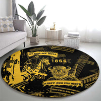 Buffalo Soldiers Round Carpet Military Urban Retro Style - Wonder Print Shop