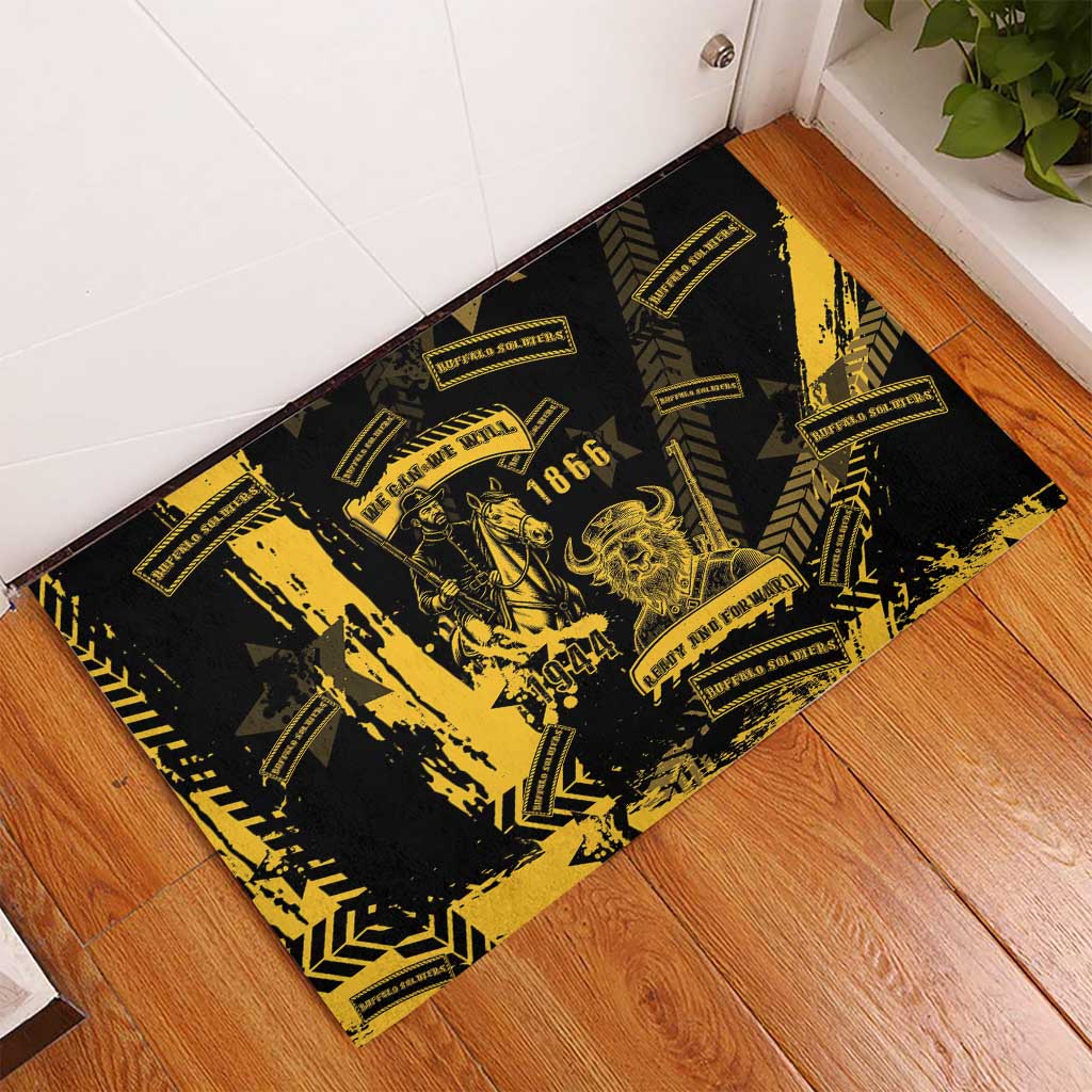 Buffalo Soldiers Rubber Doormat Military Urban Retro Style - Wonder Print Shop