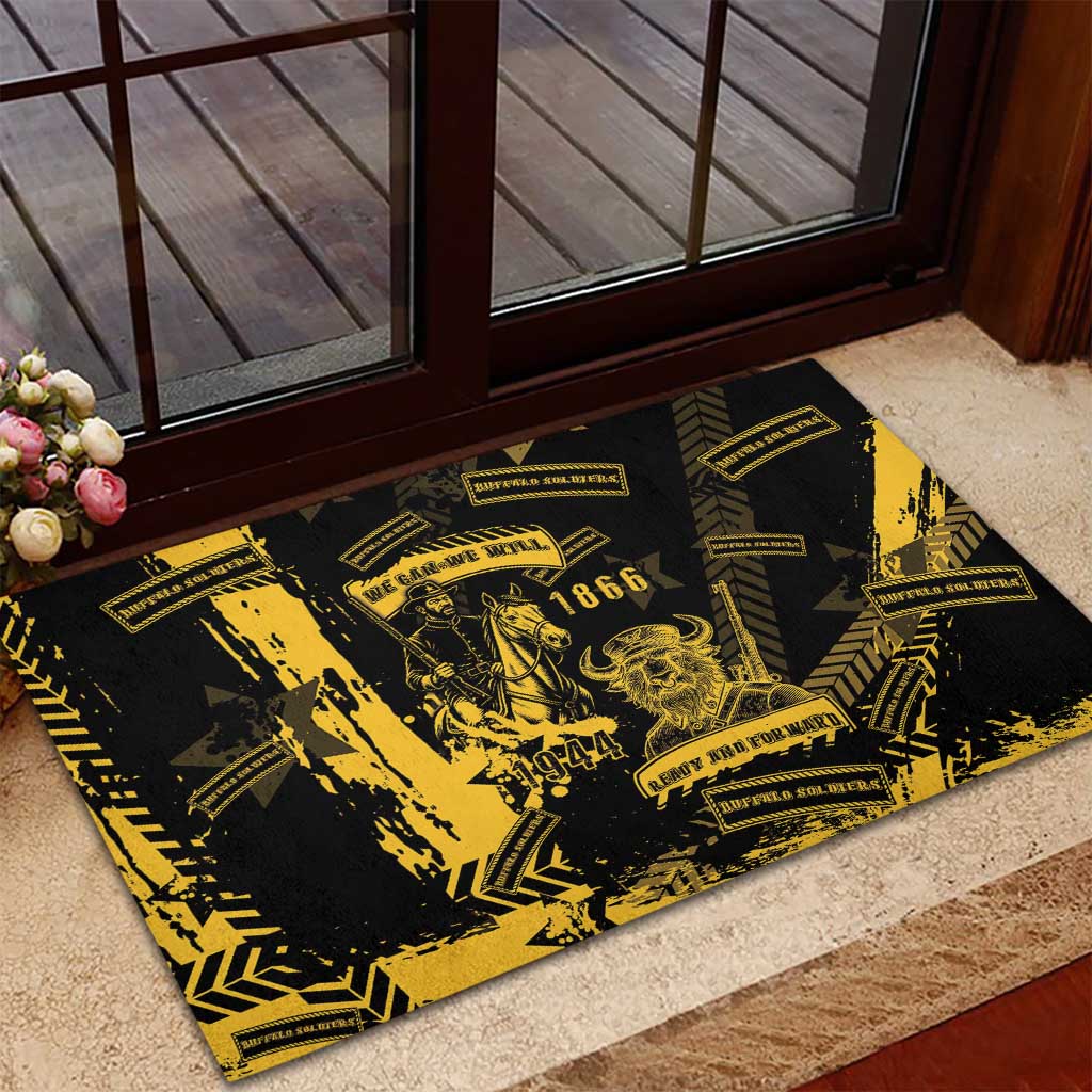 Buffalo Soldiers Rubber Doormat Military Urban Retro Style - Wonder Print Shop
