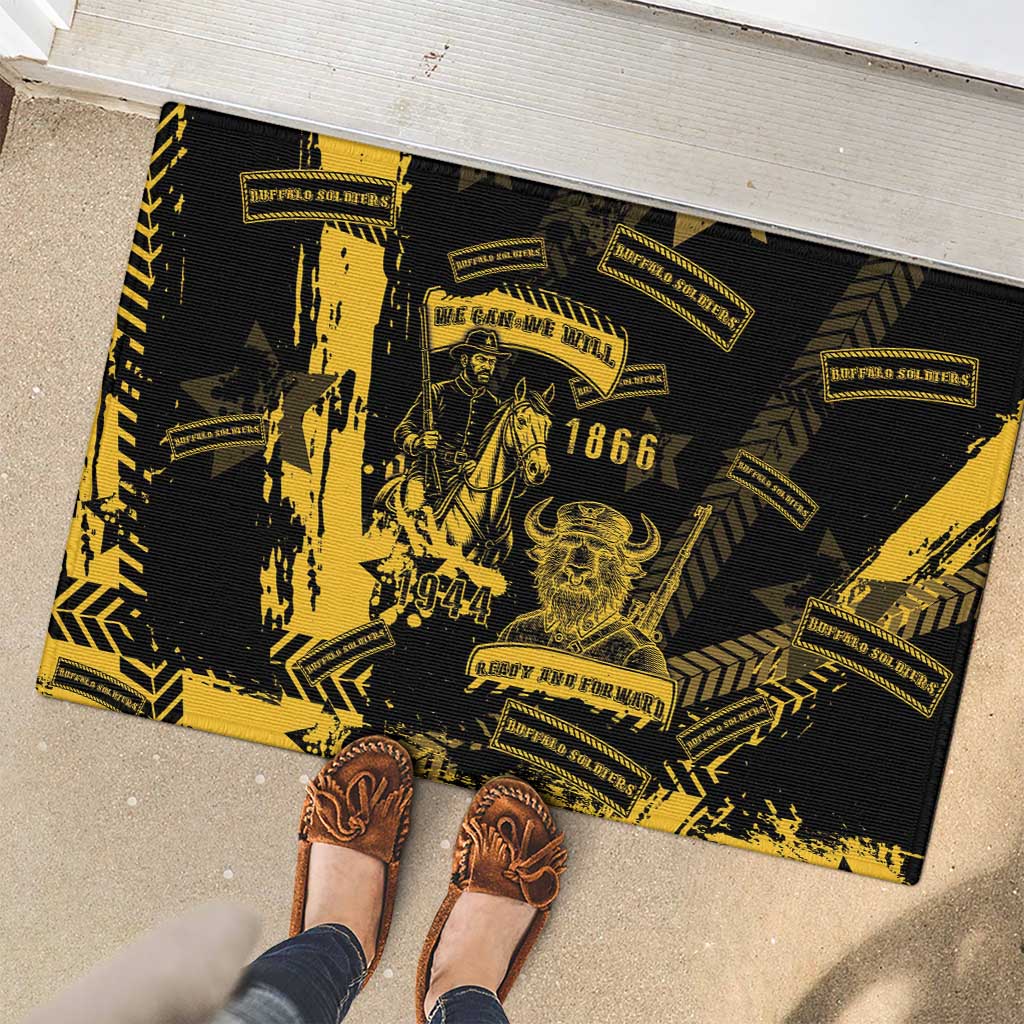 Buffalo Soldiers Rubber Doormat Military Urban Retro Style - Wonder Print Shop