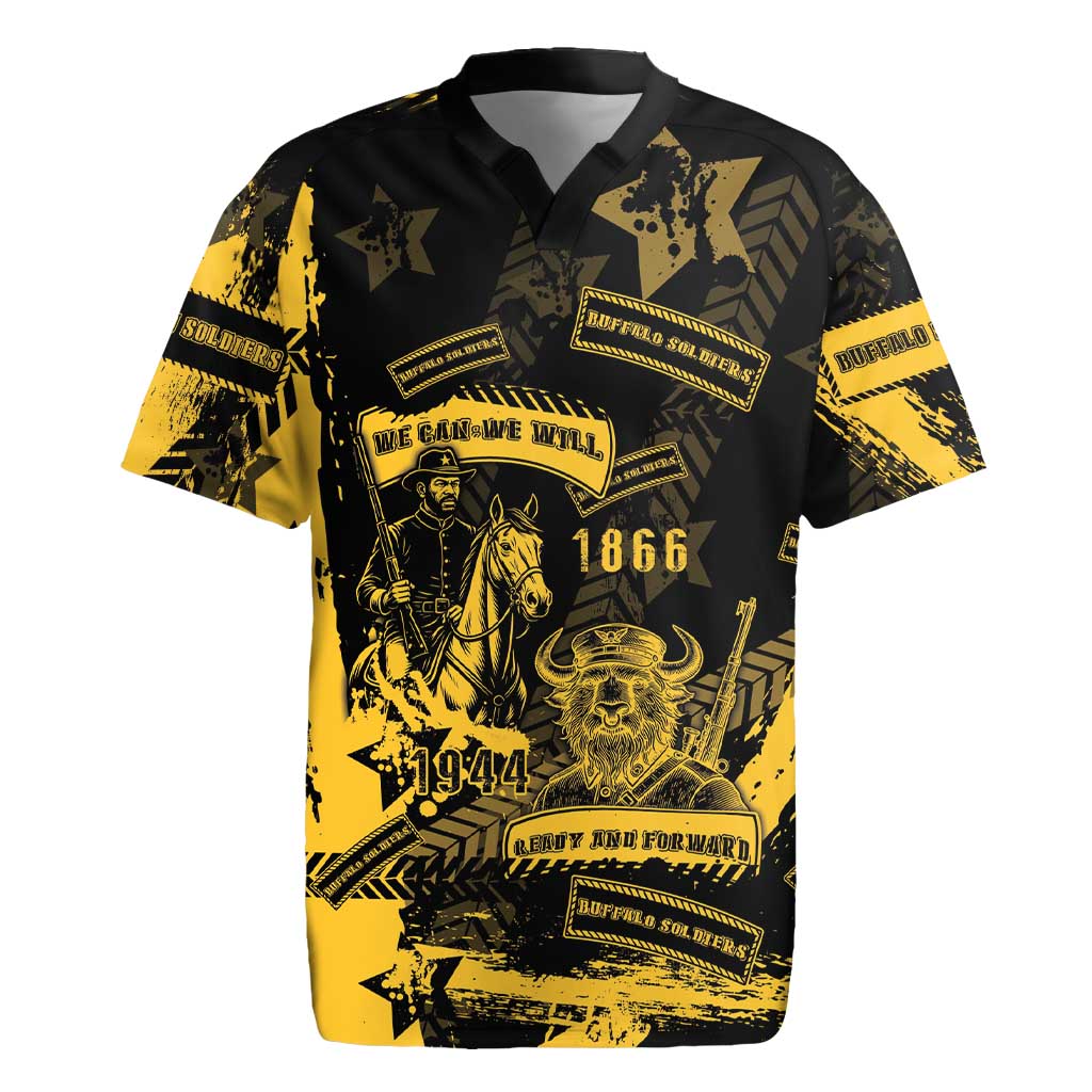 Buffalo Soldiers Rugby Jersey Military Urban Retro Style - Wonder Print Shop