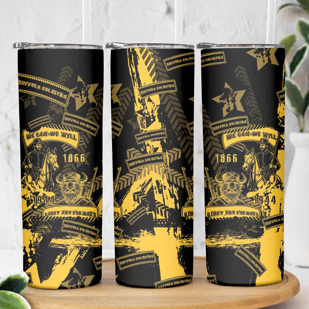 Buffalo Soldiers Skinny Tumbler Military Urban Retro Style - Wonder Print Shop