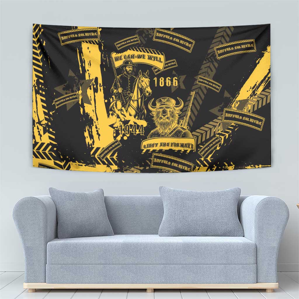 Buffalo Soldiers Tapestry Military Urban Retro Style - Wonder Print Shop
