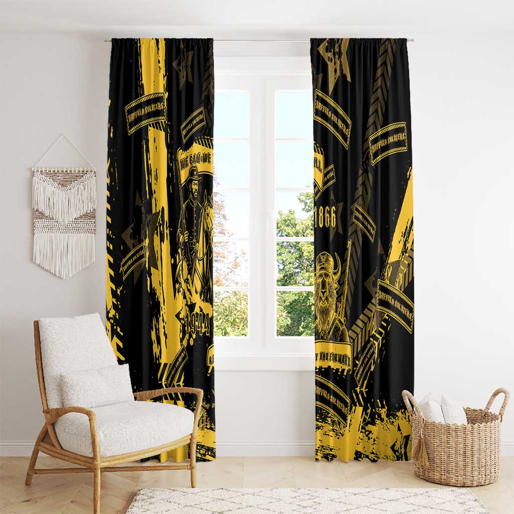 Buffalo Soldiers Window Curtain Military Urban Retro Style - Wonder Print Shop