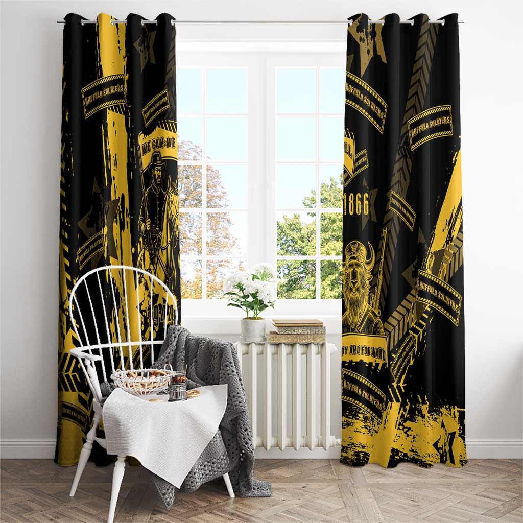 Buffalo Soldiers Window Curtain Military Urban Retro Style - Wonder Print Shop