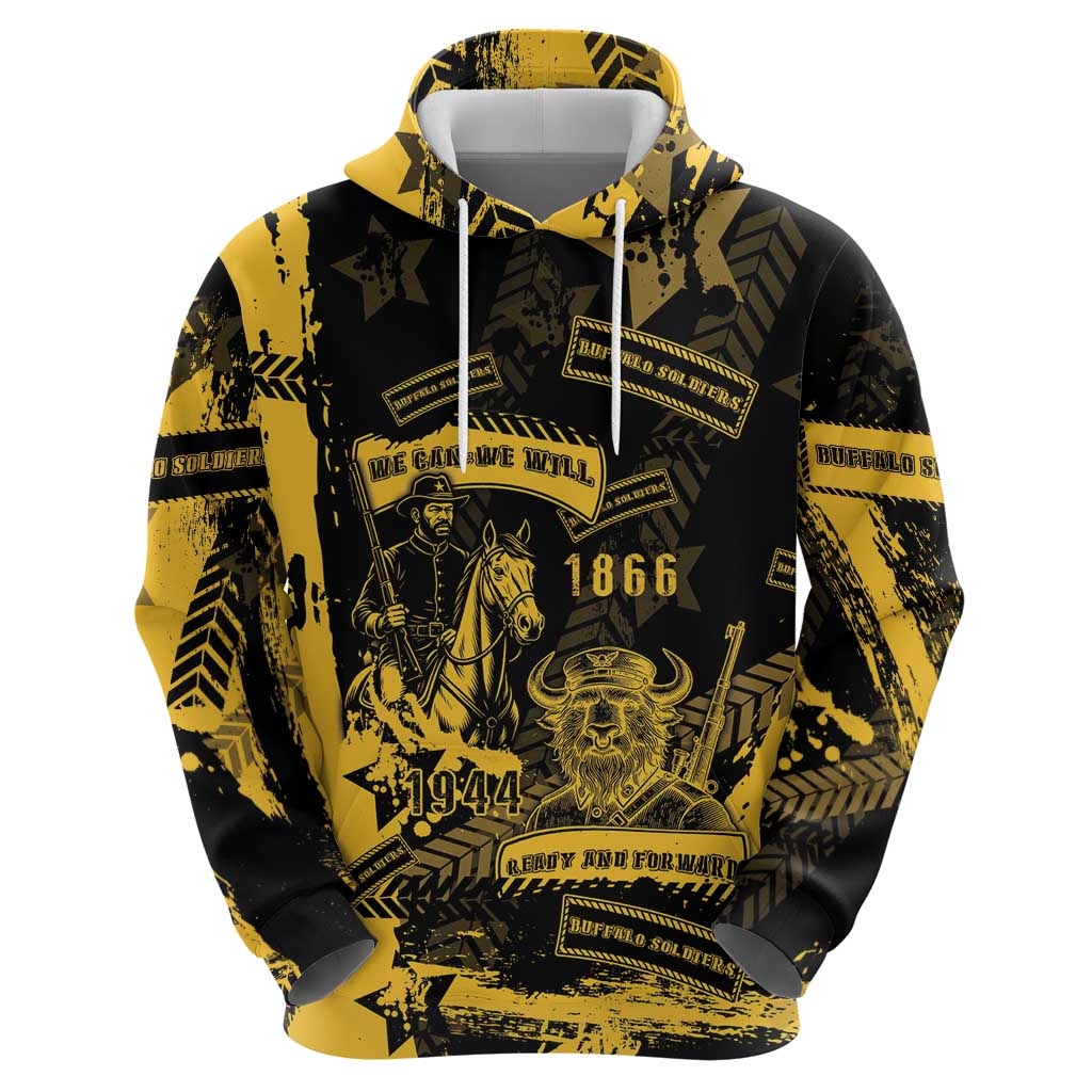 Buffalo Soldiers Zip Hoodie Military Urban Retro Style - Wonder Print Shop