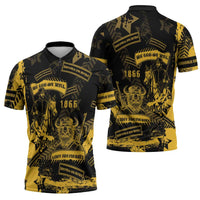 Buffalo Soldiers Zipper Polo Shirt Military Urban Retro Style - Wonder Print Shop