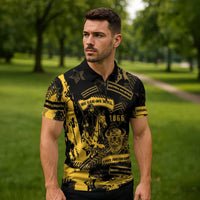 Buffalo Soldiers Zipper Polo Shirt Military Urban Retro Style - Wonder Print Shop