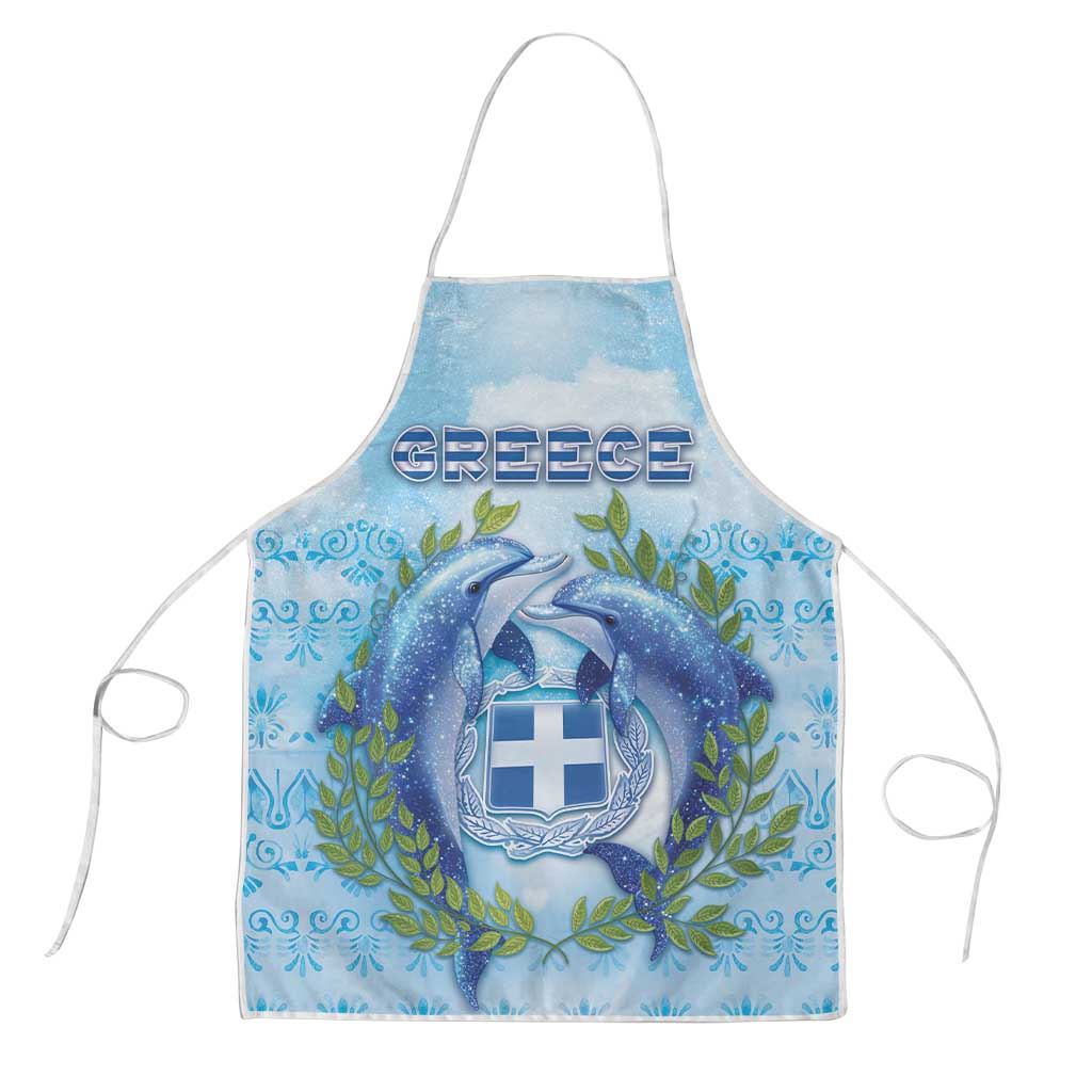 Greece Apron Dolphins And Symbol - Wonder Print Shop