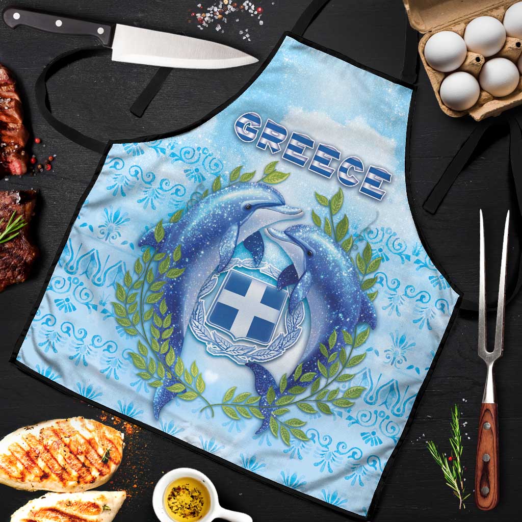 Greece Apron Dolphins And Symbol - Wonder Print Shop