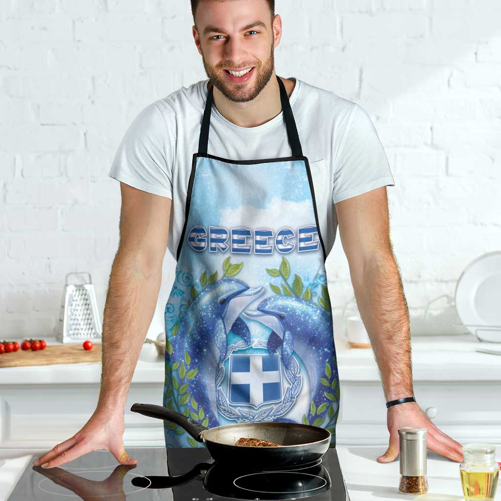Greece Apron Dolphins And Symbol - Wonder Print Shop