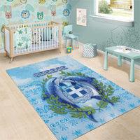 Greece Area Rug Dolphins And Symbol - Wonder Print Shop