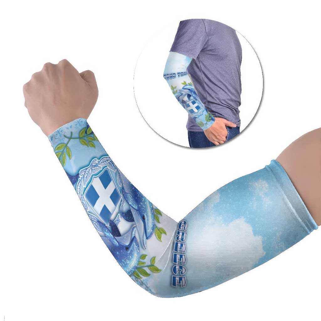 Greece Arm Sleeves Dolphins And Symbol - Wonder Print Shop