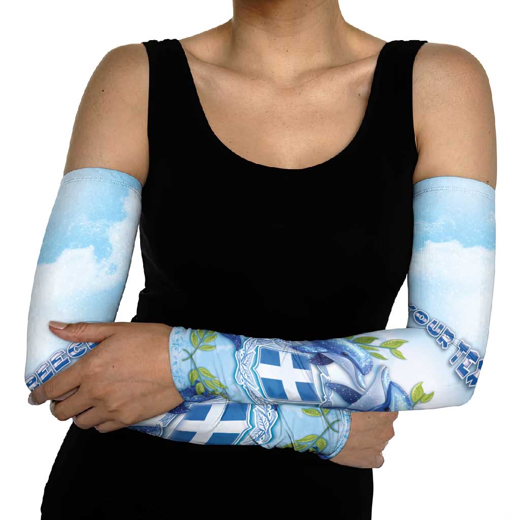Greece Arm Sleeves Dolphins And Symbol - Wonder Print Shop