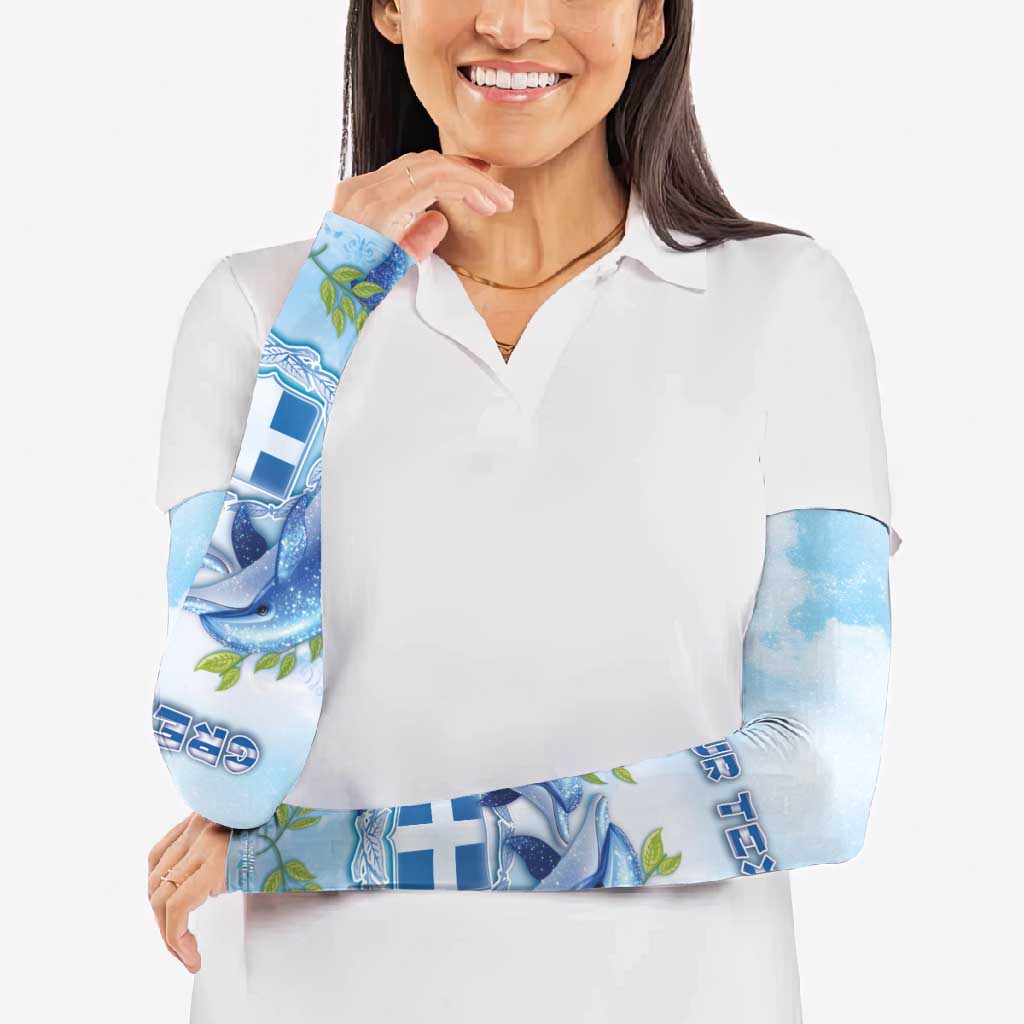 Greece Arm Sleeves Dolphins And Symbol - Wonder Print Shop